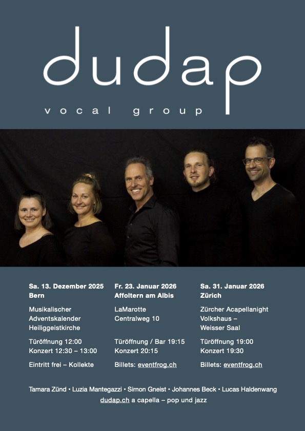 Dudap an der Zürcher Acappellanight – 31. Januar 2026